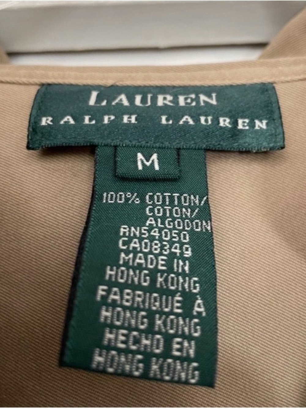 Lauren Ralph Lauren Tan Button-Down Utility Shirt - Picture 7 of 7